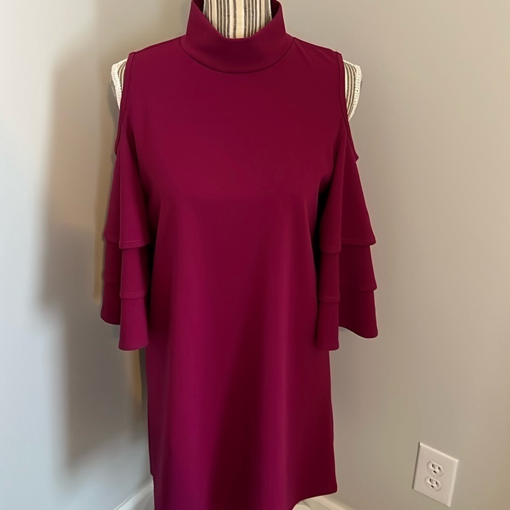 Carole Christian Peekaboo Shoulder Dress Size Small